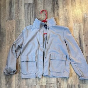 Patagonia Women’s Small Tan Zip-Front Jacket with Buttons and Pockets